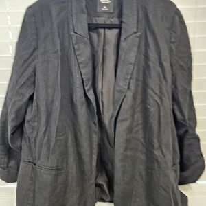 Vera Wang Black Open-Front Women's Blazer
